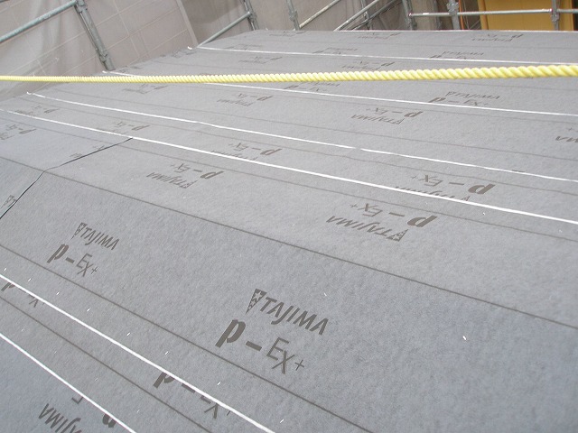 防水シート設置